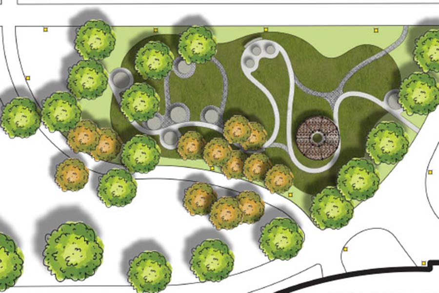 A rendering of the Indigenous Medicine Garden.