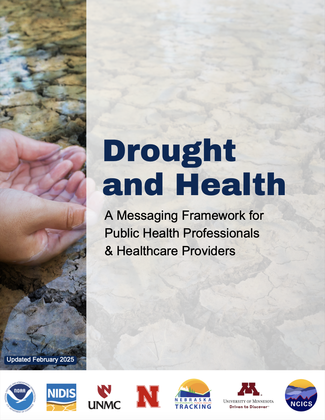 the cover of a drought and health framework document