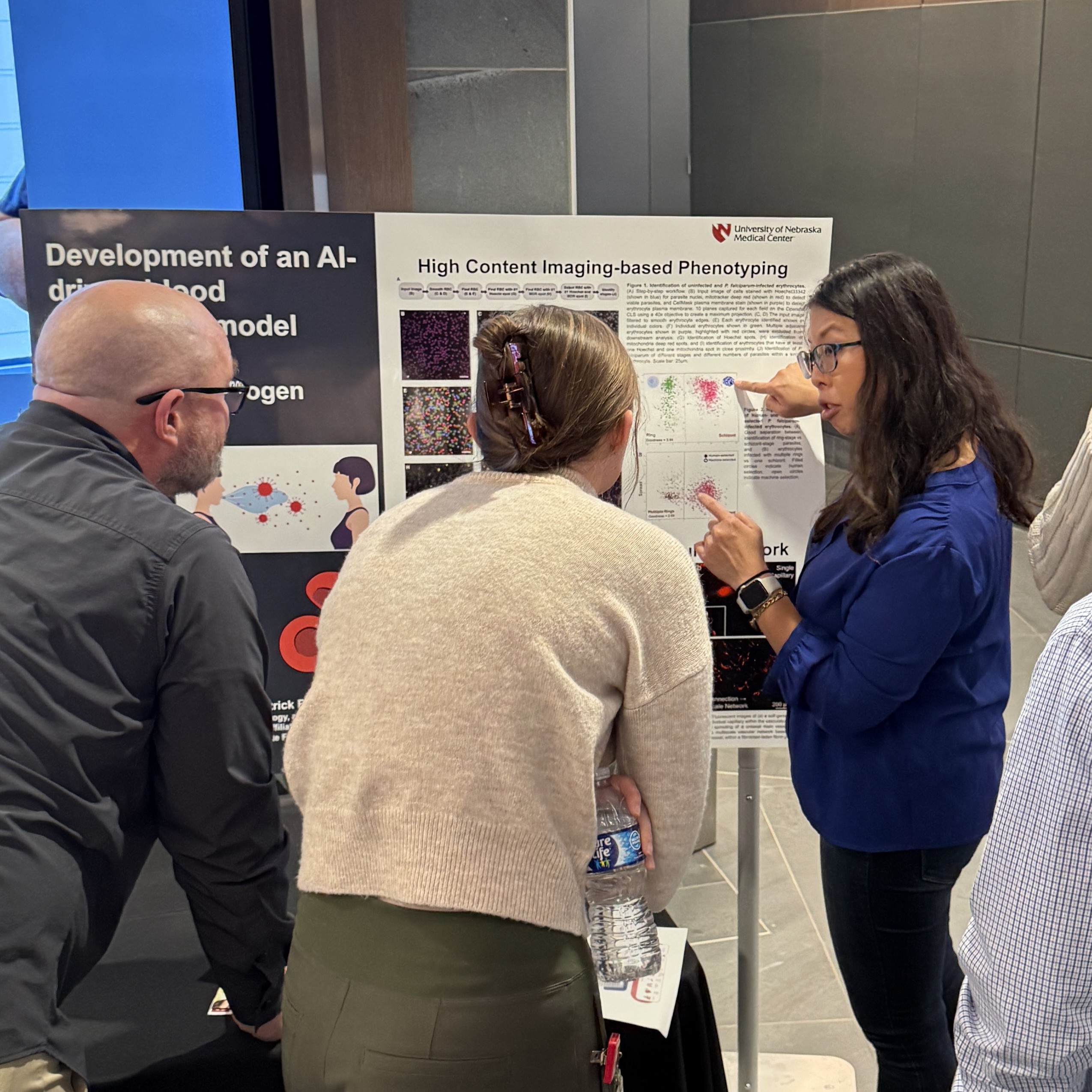Researcher at poster presentation