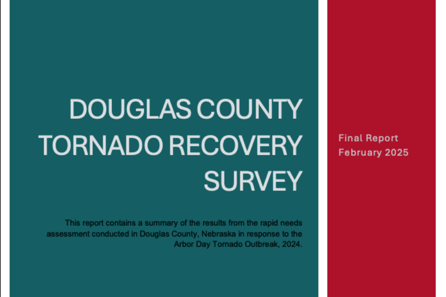 title page of the Douglas County Tornado Recovery Survey Report 