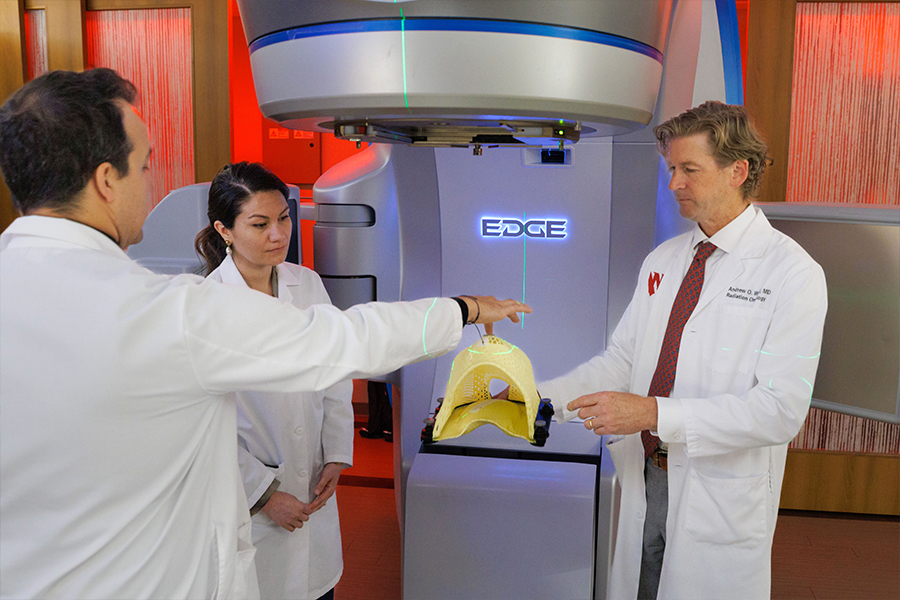 Radiation Oncology residents working with EDGE technology