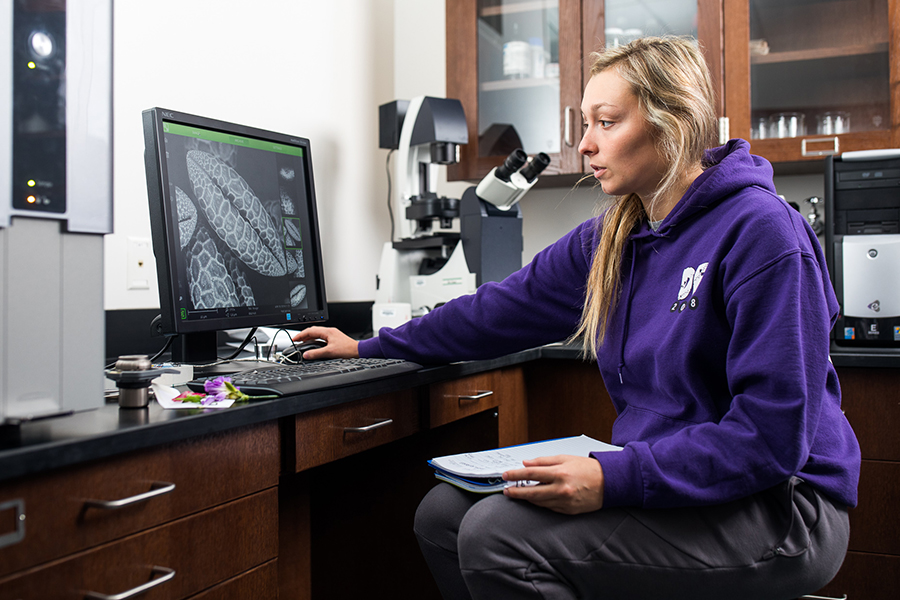 Wayne State College RHOP student in science lab