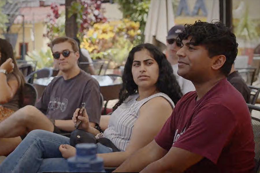 Members of the Scott Scholars program in a discussion while on a research trip to Mexico.