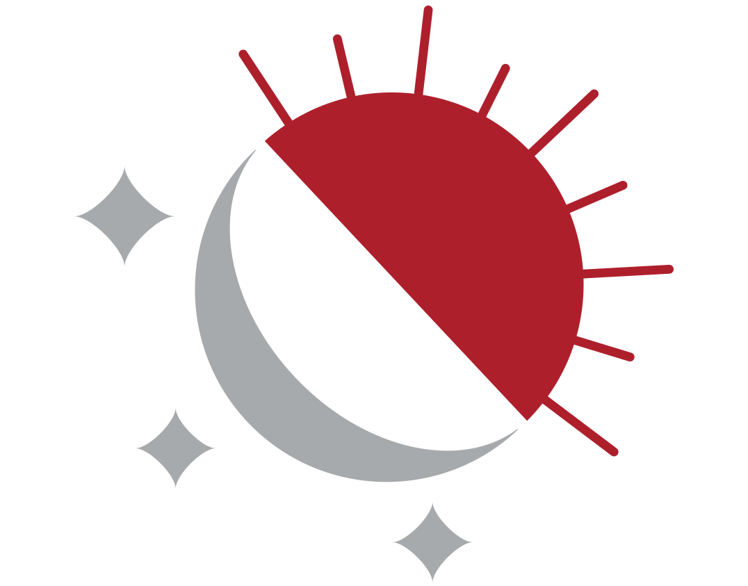 Half moon icon (png symbol) red