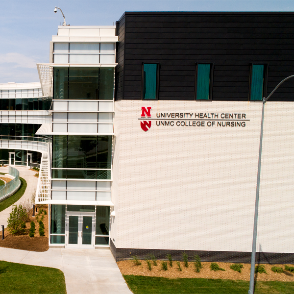 Exterior of the student health center at the University of Nebraska Lincoln