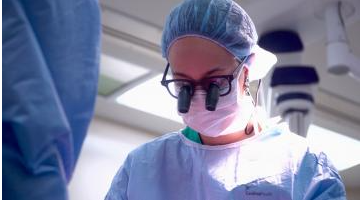 Dr. Arika Hoffman in the operating room