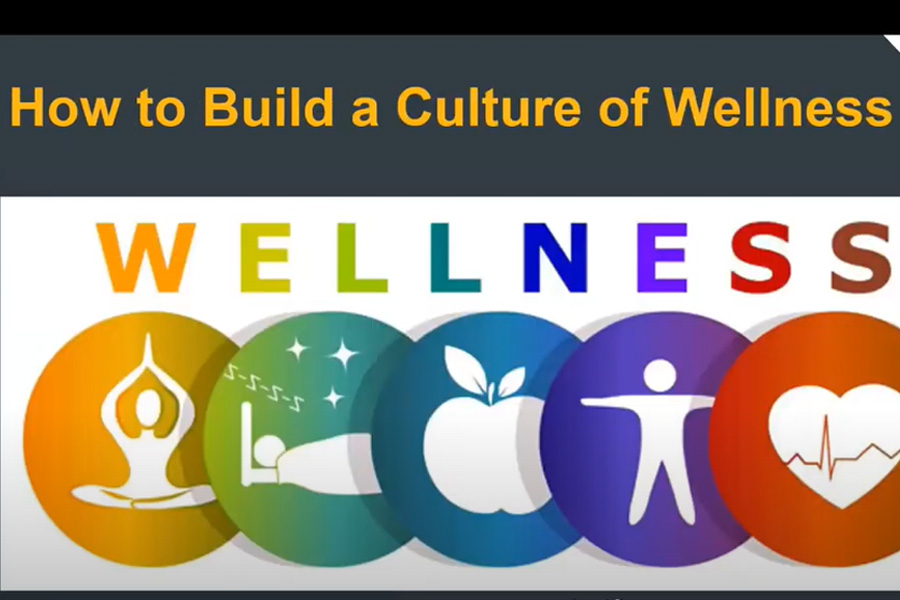 A screenshot of a presentation on wellness