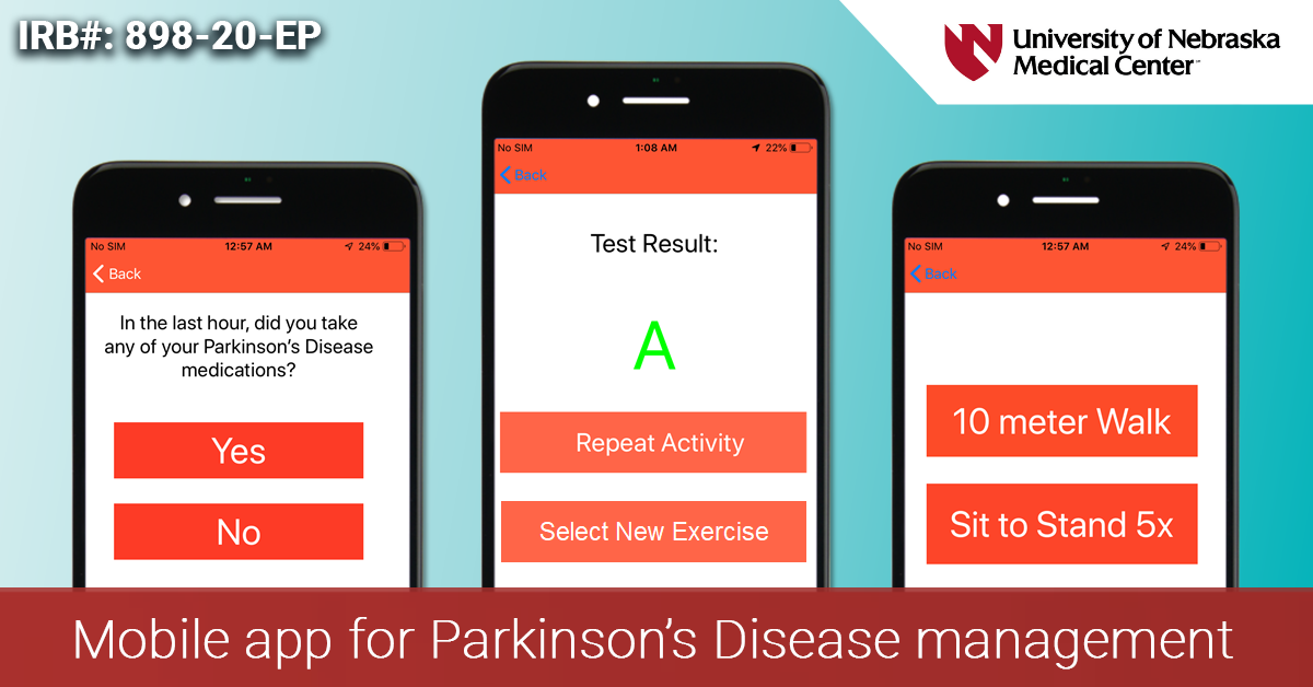 Mobile app for Parkinson's Disease management