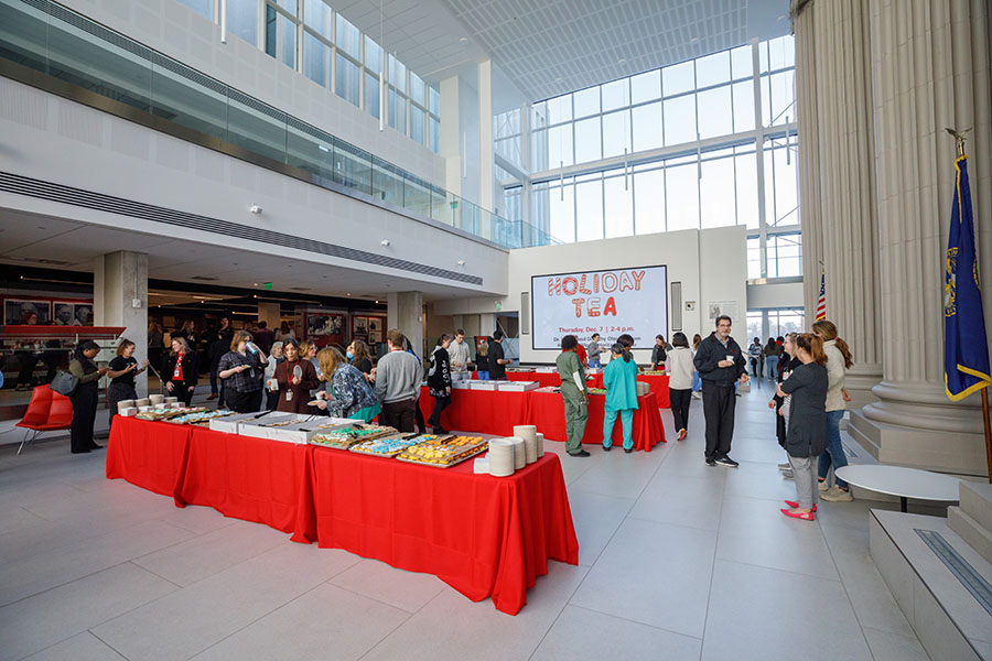 Guests gather for the annual Holiday Tea.